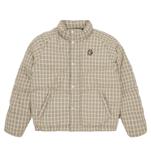 Script Nylon Check Puffer Jacket