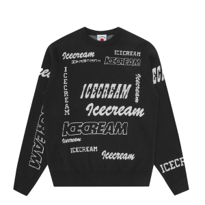 Multi Logo Knit Crewneck