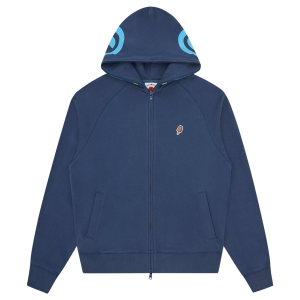 Gradient Smiley Zip Through Hood
