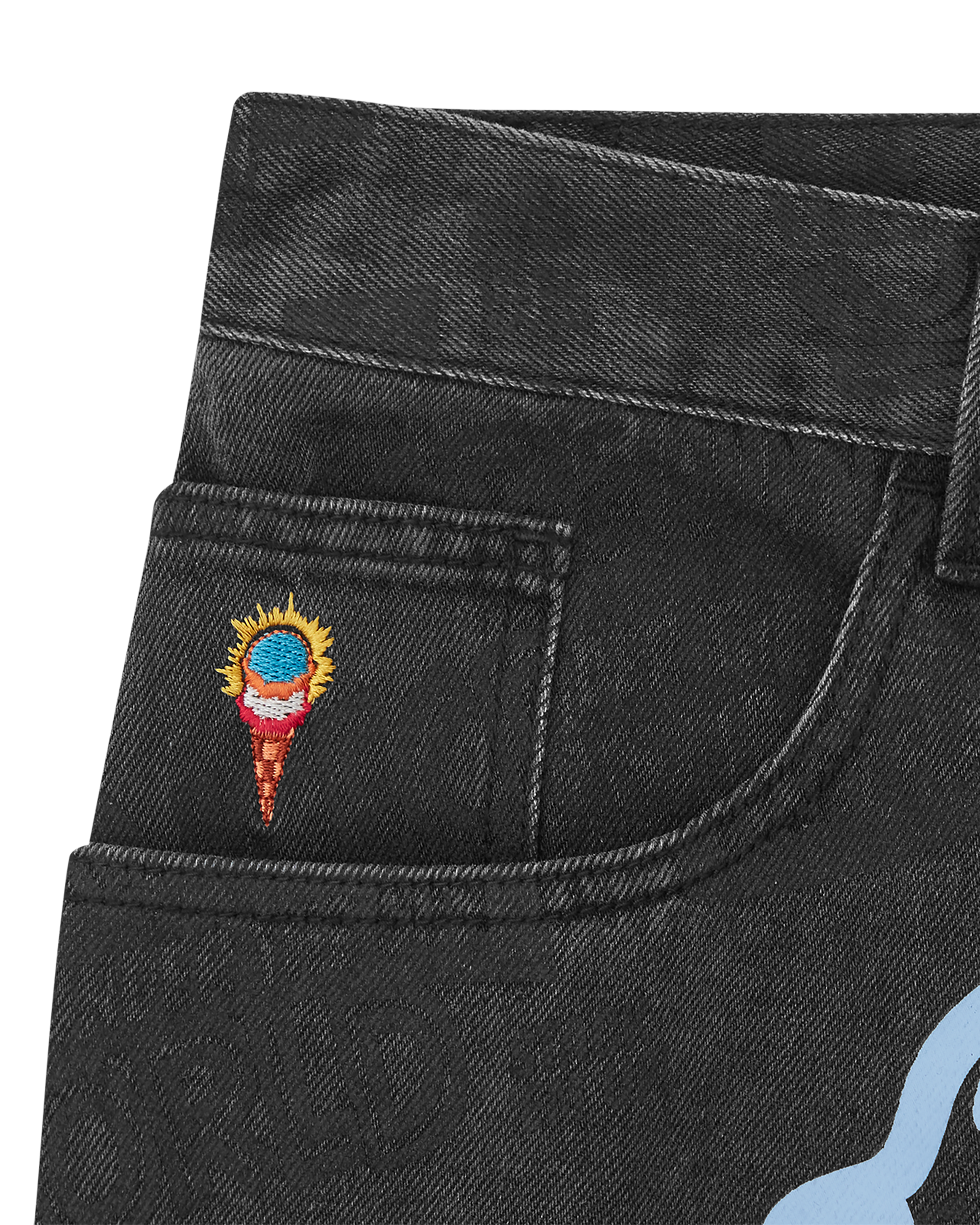 Every Flavour Double Scoop Denim Pants - Image 4