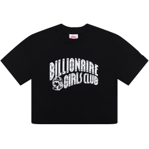 Womens Classic Curve Logo Cropped Tee